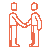 Shaking hands orange gif