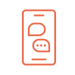 Orange mobile icon.