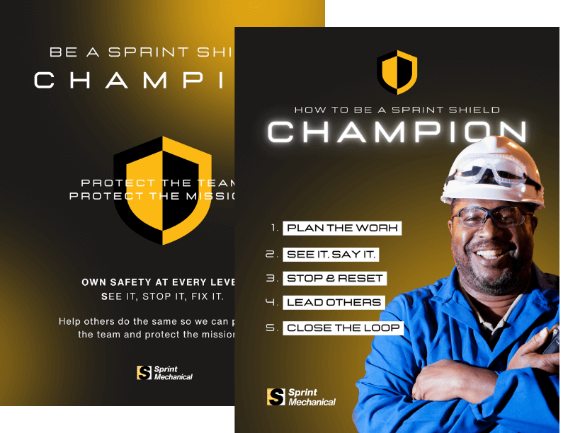 Sprint Shield Safety Program Posters