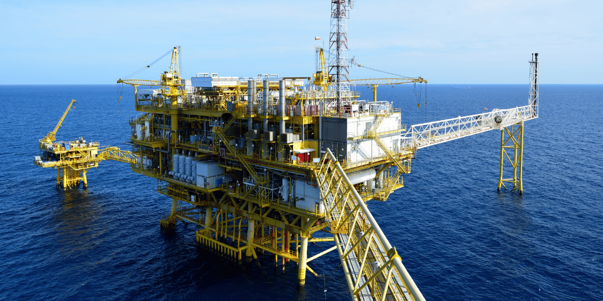 Oil rig in Gulf of Mexico
