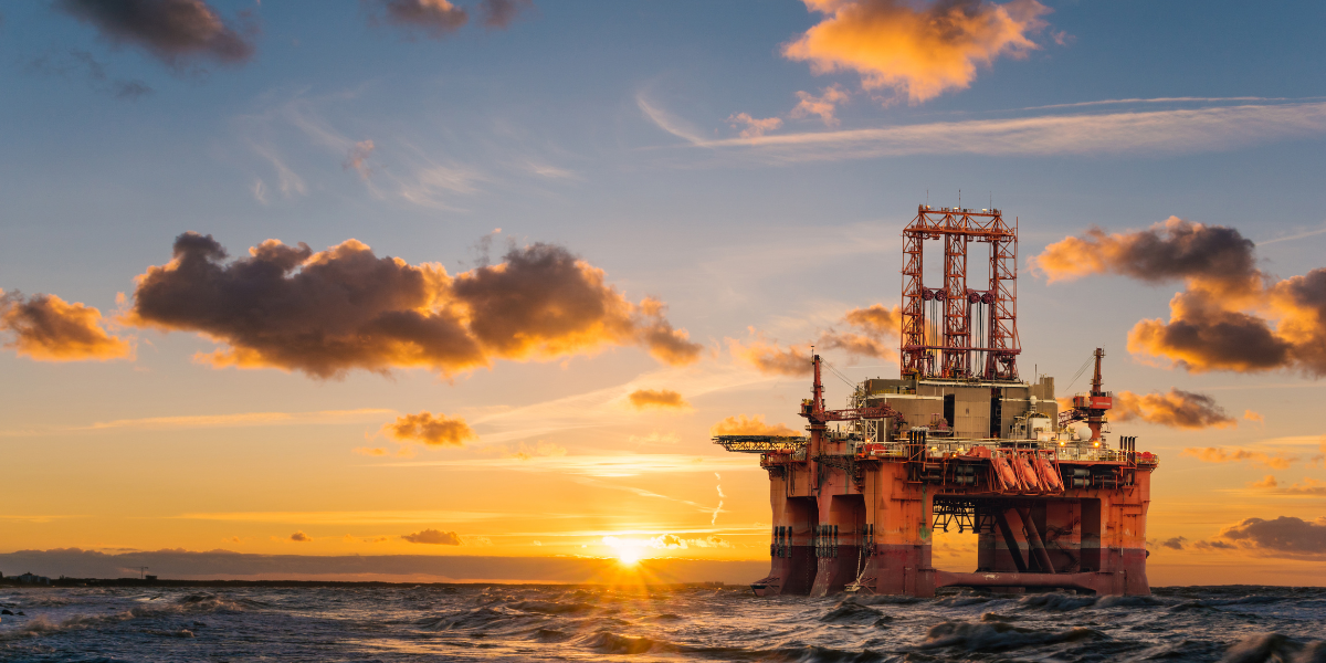Oil rig in the ocean