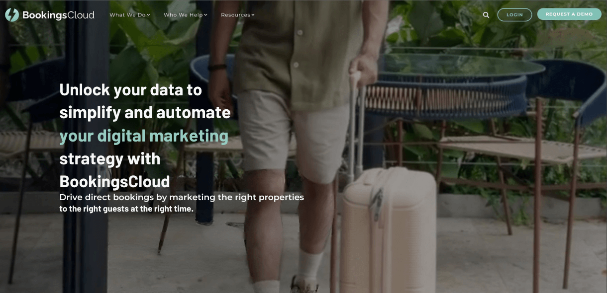 Screenshot of BookingsCloud website