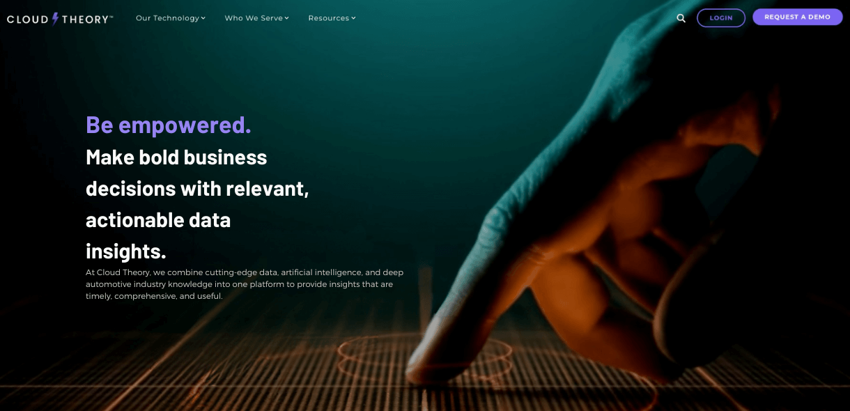 Screenshot of Cloud Theory website