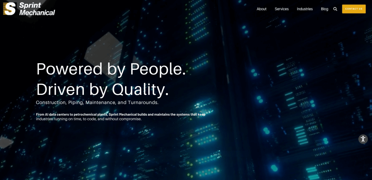 Screenshot of Sprint Mechanical website