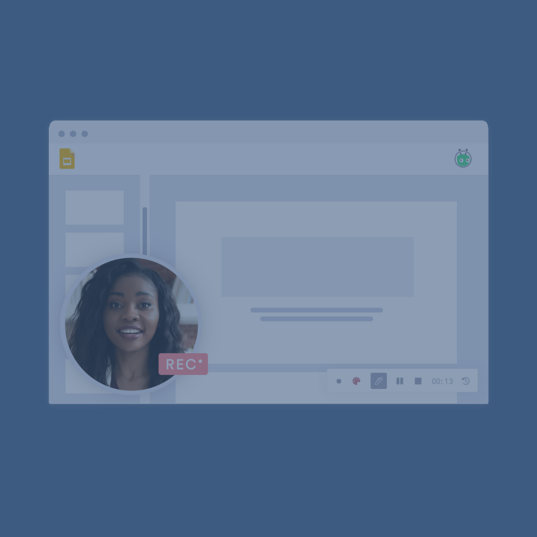 Computer screen with Vidyard recording tools 